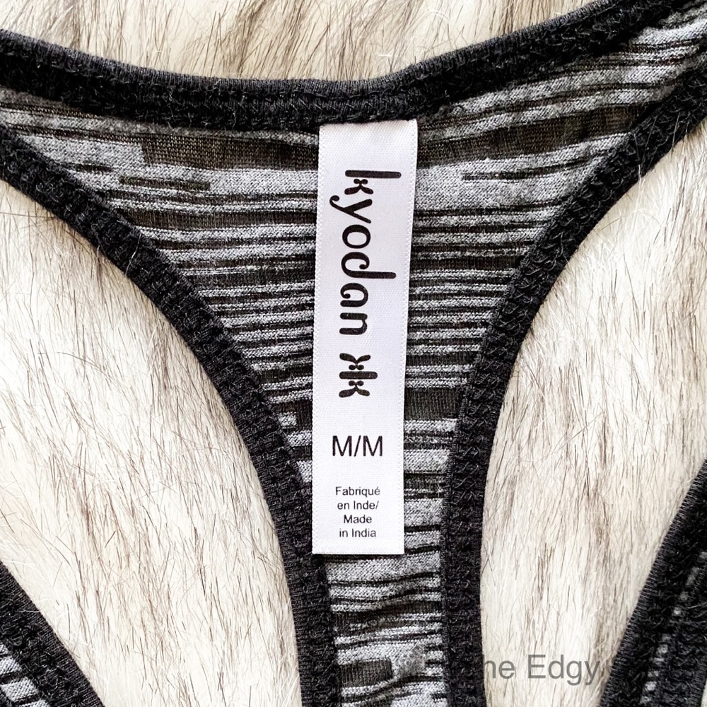 Kyodan | Striped Athletic Strappy Cutout Tank Top - Picture 4 of 5